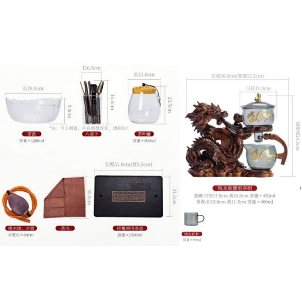 1-40.jpg Antique Luxurious Year of the Dragon Semi-Automatic Glass Tea Set with Gold Dragon Design