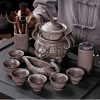 1-42.jpg Luxury Grey Vintage Semi Automatic Ceramic Chinese Tripod Relief Dragon Head Ware Tea Set