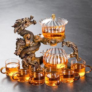 1-51.jpg Antique Brown Traditional Year of the Dragon Chinese Tea Cup Set with Semi-Automatic Lazy Design