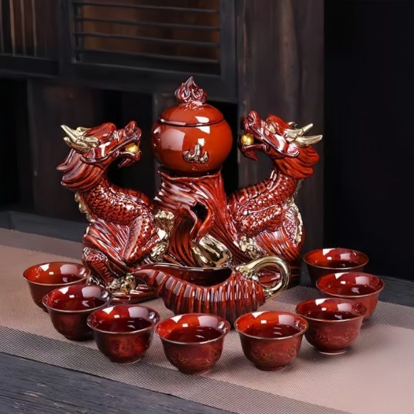 1-52.jpg Vintage Exquisite Ceramic Opulent Red Double Dragon Gilding Tea Set