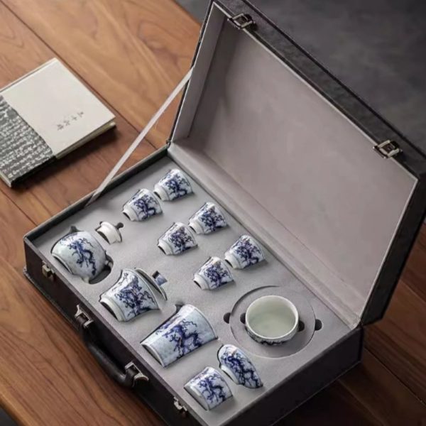 1-74.jpg Unique Dragon Year Tea Set with Blue and White Porcelain Pattern