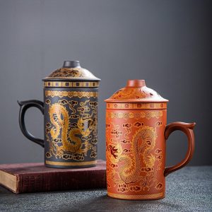 13-5Fl-Oz400-ML-Red-and-Black-Painted-Traditional-Dragon-Yixing-Clay-Tea-Cup-with-Lid-3.jpg Vintage Hand-painted Dragon Yixing Purple Clay Tea Cup Mug with Infuser