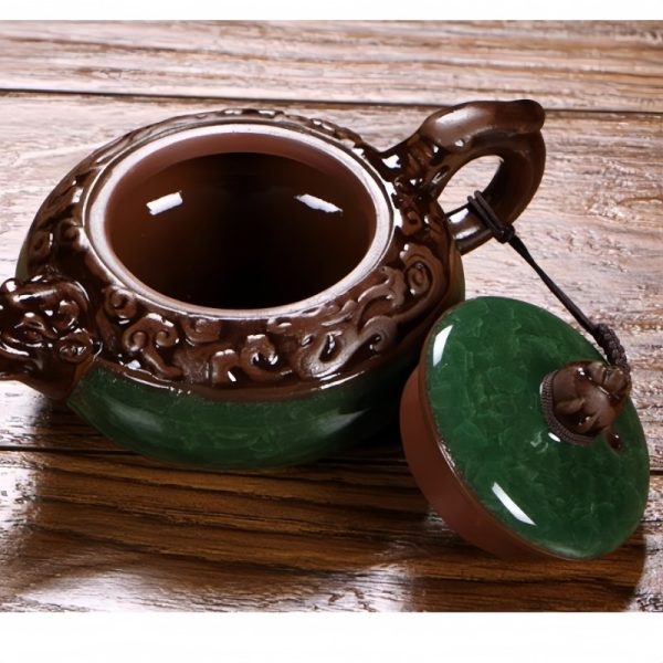 2-12-1.jpg Dark Green Ice Crackle Glaze Chinese Dragon Teapot With Dragon Spout Gongfu Tea Ceremony