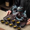 2-36.jpg Refined Chinese Blue Dragon Kiln Change Antique Semi-Automatic Gongfu Tea Cup Set