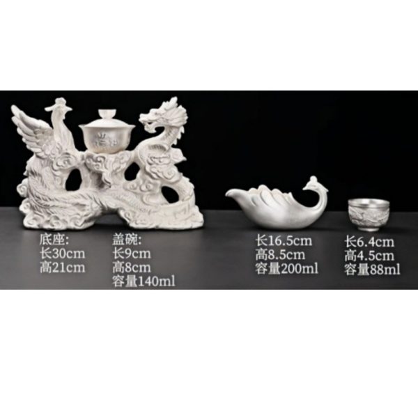 2-57.jpg Majestic Chinese Handmade Ceramic Gongfu Tea Cup Set with Silver Dragon Phoenix Lazy Semi-Automatic Design