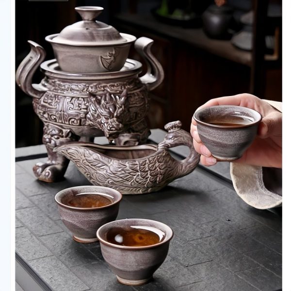 3-36.jpg Luxury Grey Vintage Semi Automatic Ceramic Chinese Tripod Relief Dragon Head Ware Tea Set