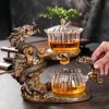 3-39.jpg Antique Brown Traditional Year of the Dragon Chinese Tea Cup Set with Semi-Automatic Lazy Design