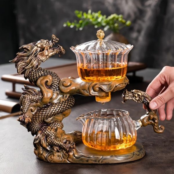 3-39.jpg Antique Brown Traditional Year of the Dragon Chinese Tea Cup Set with Semi-Automatic Lazy Design