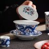 3-58.jpg Vintage Elegant Chinese Blue and White Porcelain Dragon Phoenix Luxury Gongfu Tea Cup Set