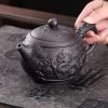 4-25.jpg Large Chinese Purple Clay Teapot with Auspicious Dragon and Floating Clouds Pattern