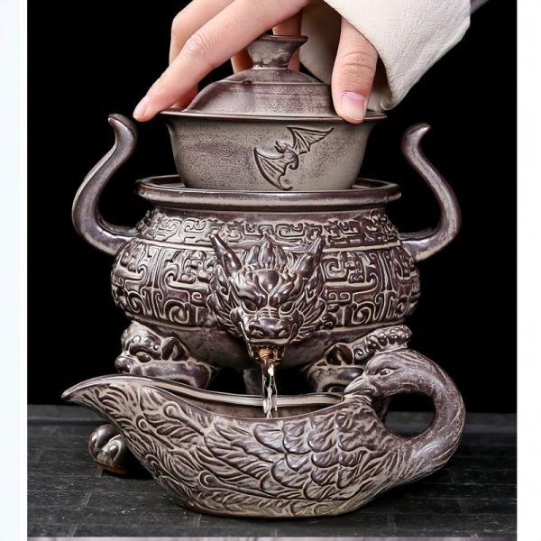 4-35.jpg Luxury Grey Vintage Semi Automatic Ceramic Chinese Tripod Relief Dragon Head Ware Tea Set