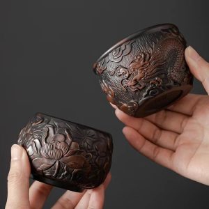 4-4-Fl-Oz130-ML-Antique-Lotus-and-Dragon-Relief-Yixing-Zisha-Tea-Cup-5.jpg Authentic Chinese Jianshui Purple Pottery Teacup with Carved Lotus Pattern