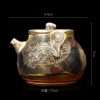 5-17.jpg Traditional Chinese Kiln Change Ceramic Ware Dragon Teapot Hand Painted With Black Dragon Pattern