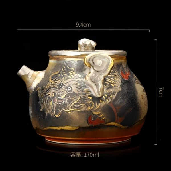 5-17.jpg Traditional Chinese Kiln Change Ceramic Ware Dragon Teapot Hand Painted With Black Dragon Pattern
