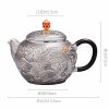 5-22.jpg Antique Enamel Color Handcraft Sterling Silver Dragon Teapot With Carving Dragon And Phoenix Pattern