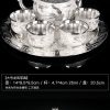 5-40.jpg Vintage Opulent Silver Chinese Dragon and Phoenix Refined Gongfu Tea Pot Set