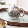 6-12.jpg Antique Elegant Gilt Silver Tea Sets with Blue and White Porcelain Exclusive Dragon Pattern