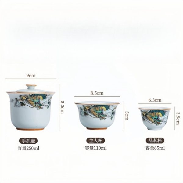 6-14.jpg Antique Compact Ceramic Green Dragon Theme Travel Tea Set with Portable Bag