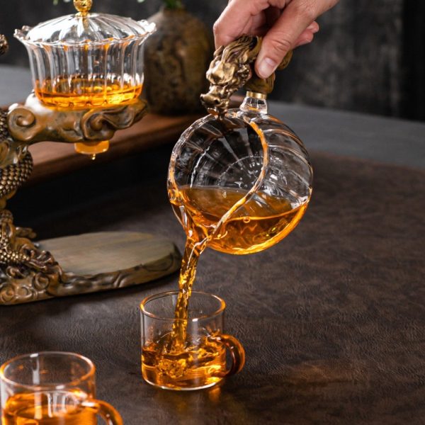 6-4.jpg Antique Brown Traditional Year of the Dragon Chinese Tea Cup Set with Semi-Automatic Lazy Design