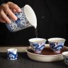 8-5.jpg Vintage Elegant Chinese Blue and White Porcelain Dragon Phoenix Luxury Gongfu Tea Cup Set
