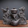 9-1.jpg Delicate Vintage Porcelain Phoenix and Dragon Pattern Semi-Automatic Lazy Tea Set