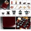 Jianzhan-Gongfu-Tea-Set-04.jpg Pixiu Themed Gongfu Tea Set with Jianzhan Cups and Red Wooden Tea Tray