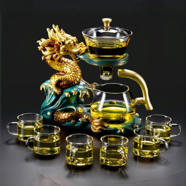 Luxurious-Colored-Golden-Dragon-Theme-Lazy-Semi-Auto-Glass-Tea-Set-1.jpg Creative Golden Dragon Green Flame Lazy Semi Auto Glass Tea Set