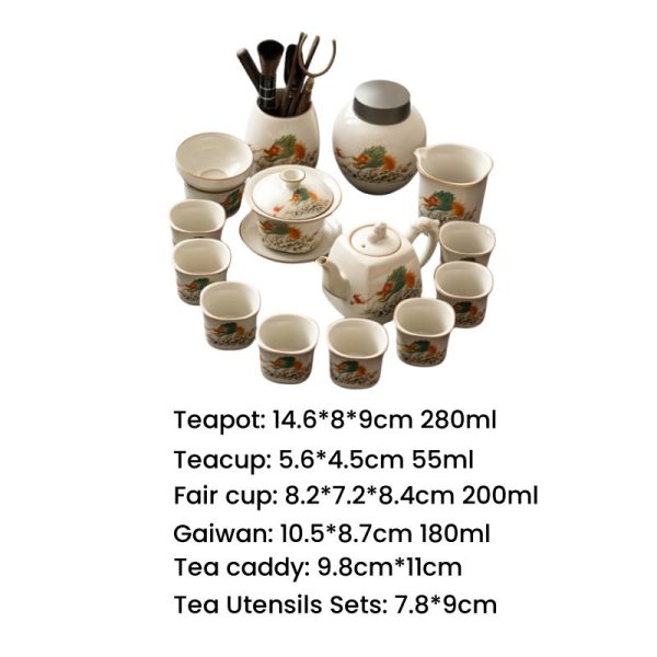 Ru-Kiln-Chinese-Hand-Painted-Colored-Dragon-Theme-Tea-Ceremony-Sets-for-Sale-2.jpg Elegant Ru Kiln Hand Painted Colored Dragon Theme Refined Chinese Ceramic Tea Ceremony Set