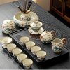 Ru-Kiln-Hand-Painted-Dragon-Theme-Kung-Fu-Teaware-Set-with-Rectangular-Tray-2.jpg Two Dragons Playing with Pearls Ceramic Kung Fu Teaware Set with Tea Tray
