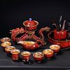 a-26.jpg Handmade Antique Chinese Red Kiln Change Lazy Semi-Automatic Dragon Themed Porcelain Tea Set