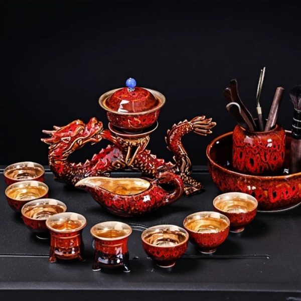 a-26.jpg Handmade Antique Chinese Red Kiln Change Lazy Semi-Automatic Dragon Themed Porcelain Tea Set