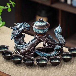 a-27.jpg Refined Chinese Blue Dragon Kiln Change Antique Semi-Automatic Gongfu Tea Cup Set