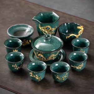 a-39.jpg Luxury Vintage Chinese Green Ice Crackle Glaze Gongfu Tea Pot Set with Gold Inlaid Jade Dragon and Phoenix