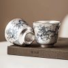 b-12-1.jpg Sterling Silver Glaze Porcelain Hand Painted Chinese Dragon Tea Cup