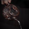 b-22.jpg Large Capacity Antique Chinese Purple Pottery Dragon Teapot Exquisitely Carved Dragon Finish