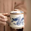 b-3.jpg Exquisite Hand-Painted Blue and White Porcelain Auspicious Clouds Dragon Tea Cup Mug
