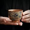 b-8-1.jpg Year of The Dragon Hand Painted Ceramic Tea Cup With Dragon Spraying Water Pattern