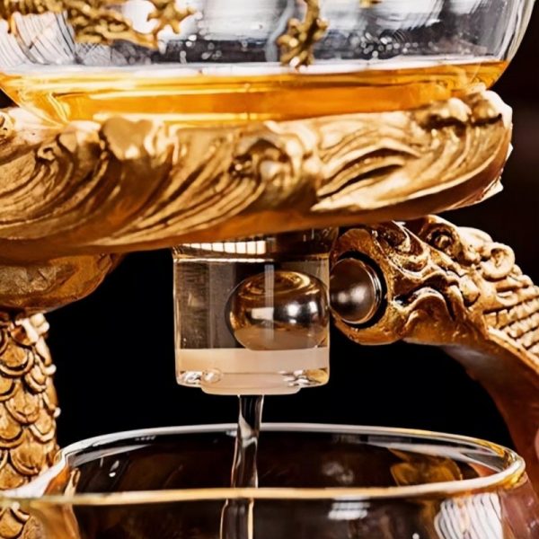 c-27.jpg Vintage Luxury Lazy Glass Semi-Automatic Best Chinese Gold Dragon Gongfu Tea Cup Set