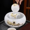 c-44.jpg Antique Chinese Colored Glaze Gongfu Tea Set with Gold Inlaid White Jade Dragon and Phoenix Design
