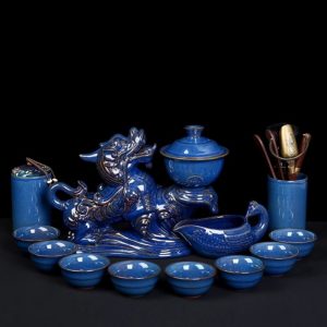 f-10.jpg Traditional Chinese Antique Blue Dragon Phoenix Porcelain Gongfu Tea Set with Lazy Semi-Automatic Design